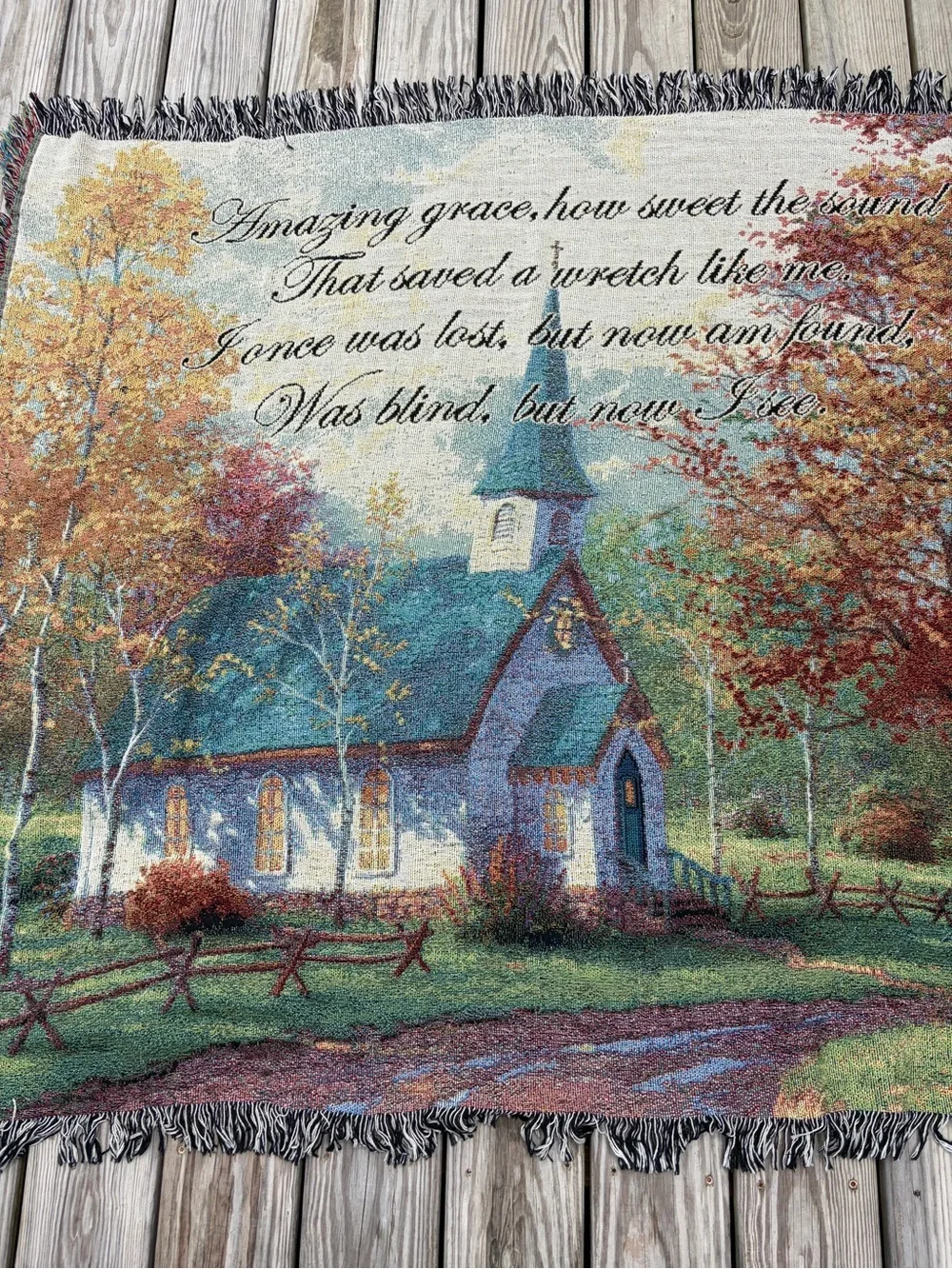 Thomas Kinkade Tapestry Throw Blanket 